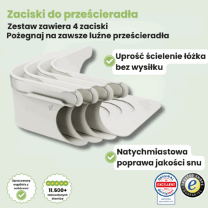 Zaciski do prześcieradła