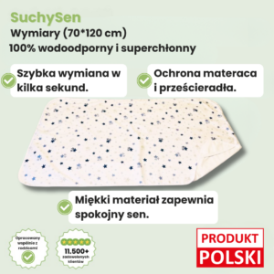 SuchySen - Ochraniacz na Materac dla Dzieci
